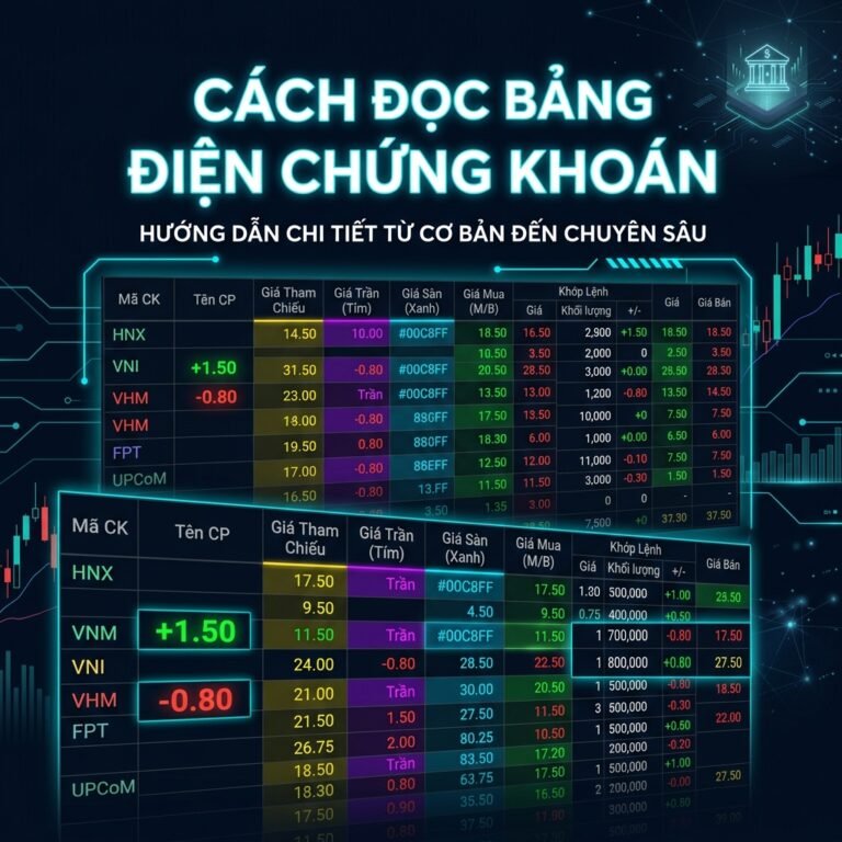Cách Đọc Bảng Điện Chứng Khoán Cực Nhanh Cho F0 (Cập Nhật 2025)