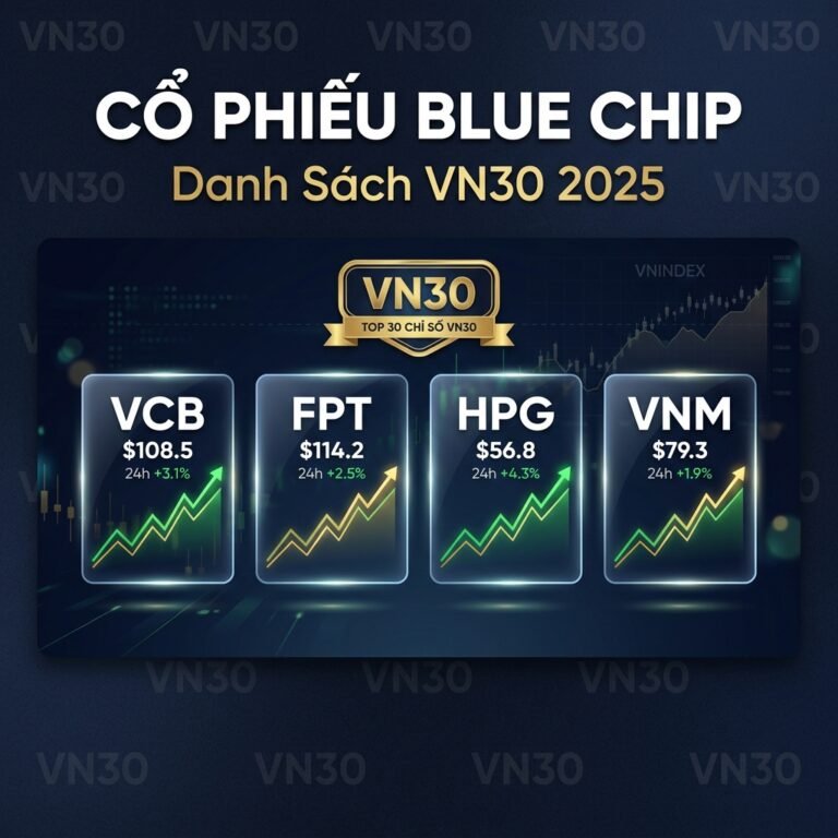 Cổ Phiếu Blue Chip Là Gì? Danh Sách Cổ Phiếu Blue Chip Tốt Nhất VN30 Để Tích Sản