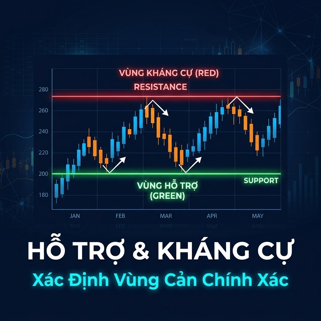 Hỗ Trợ Và Kháng Cự Là Gì? Tuyệt Chiêu Xác Định Vùng Cản Chuyên Sâu 2025