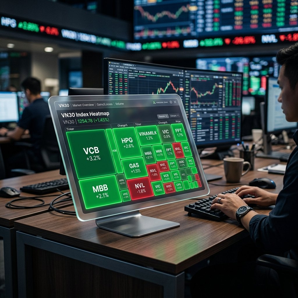 Hero Banner: Stock Market Heatmap 3D